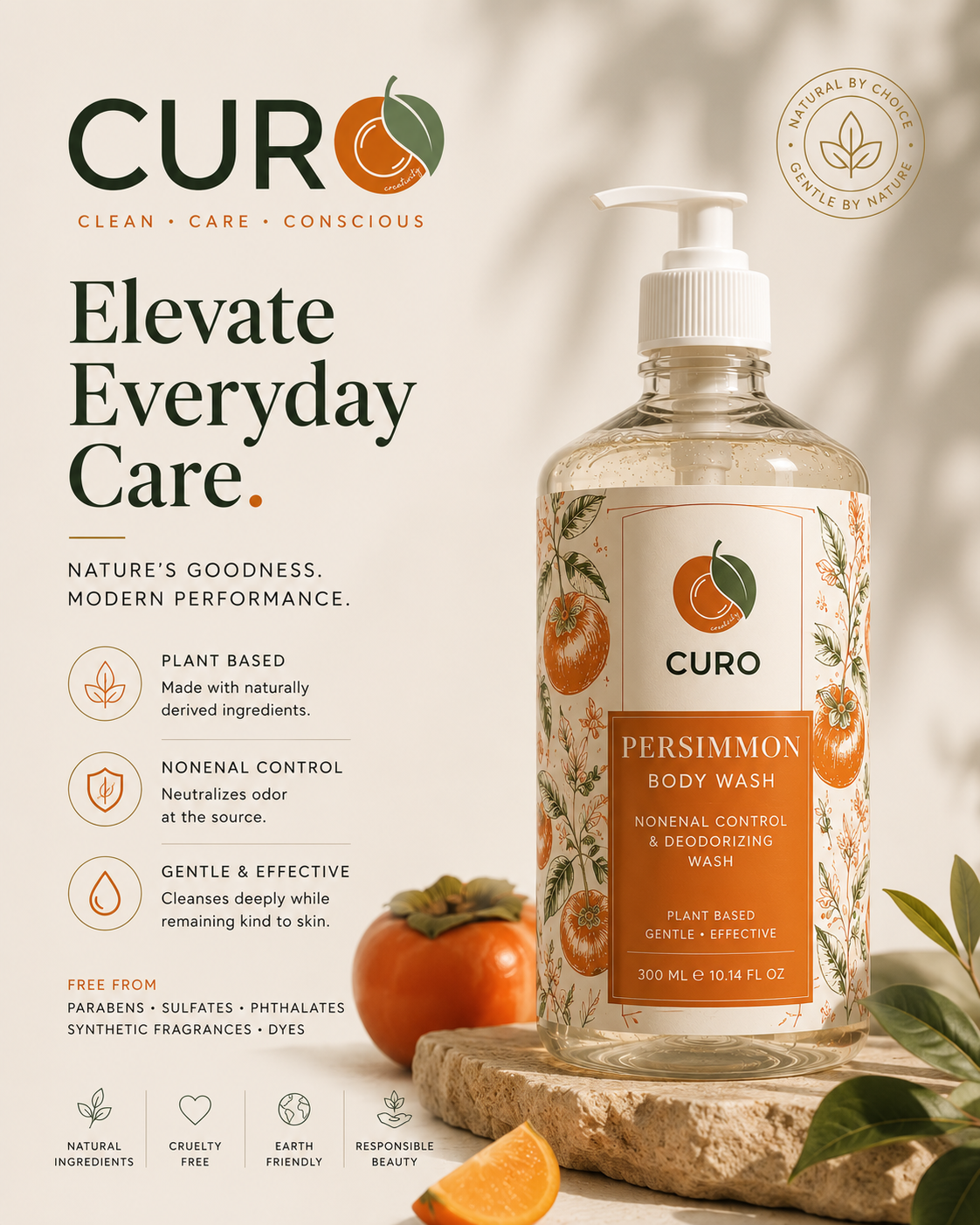 Purifying & Deodorizing Body Wash with Persimmon