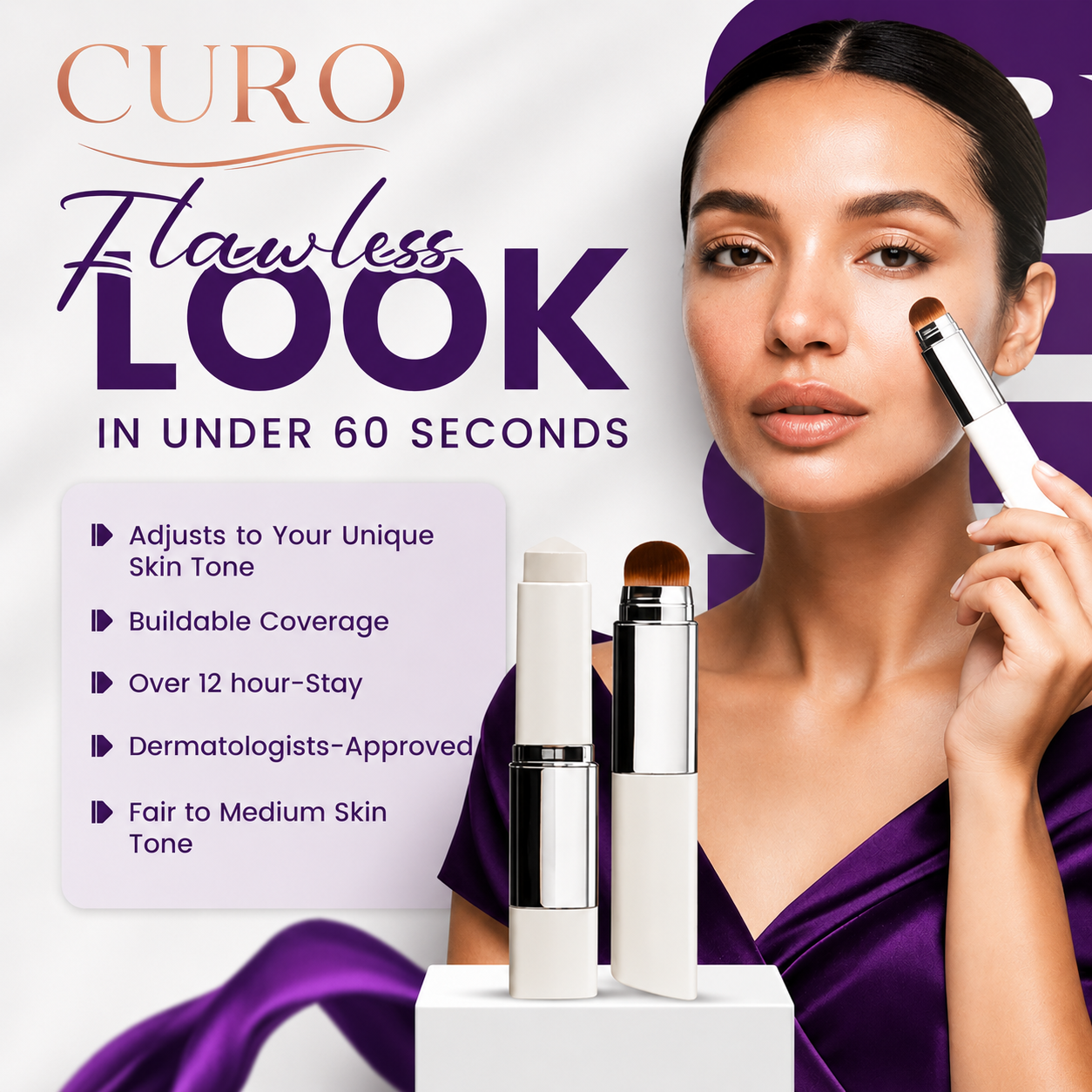 Curo™ Korean Color-Changing Foundation stick
